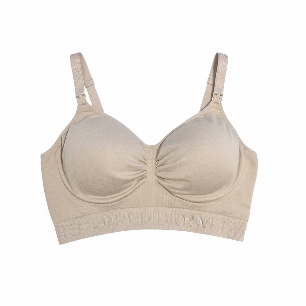 Kindred Bravely Nursing Bra Beige Size‎ XL Seamless Maternity w/extender